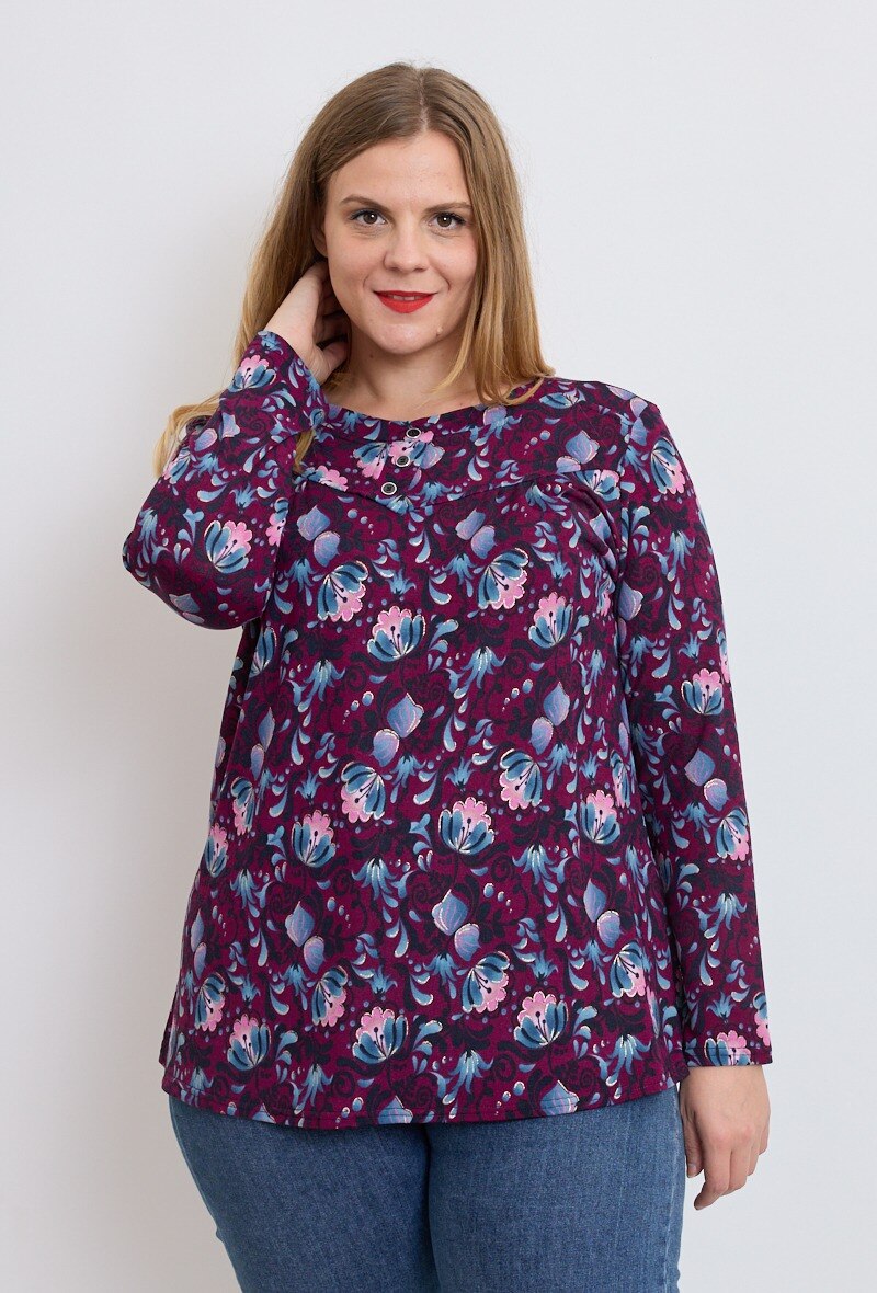 Plus Size Printed Tunic för Stilsäkra Kvinnor