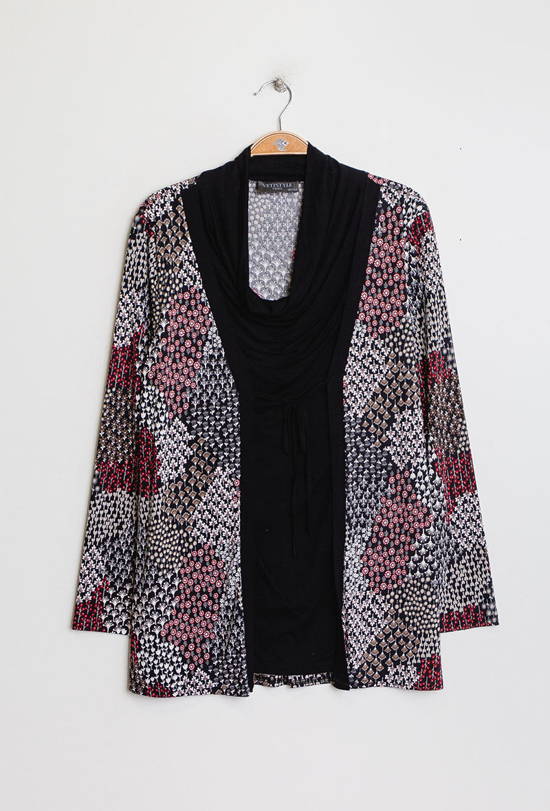 Printed tunic i Stor Storlek