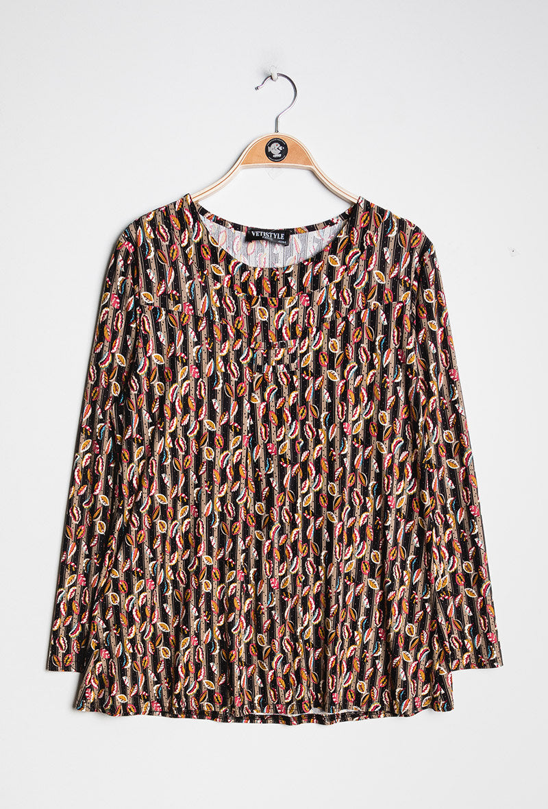 Tryckt tunika i stor storlek