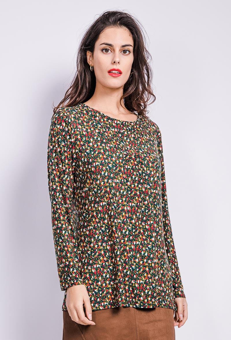 Tryckt tunika i stor storlek