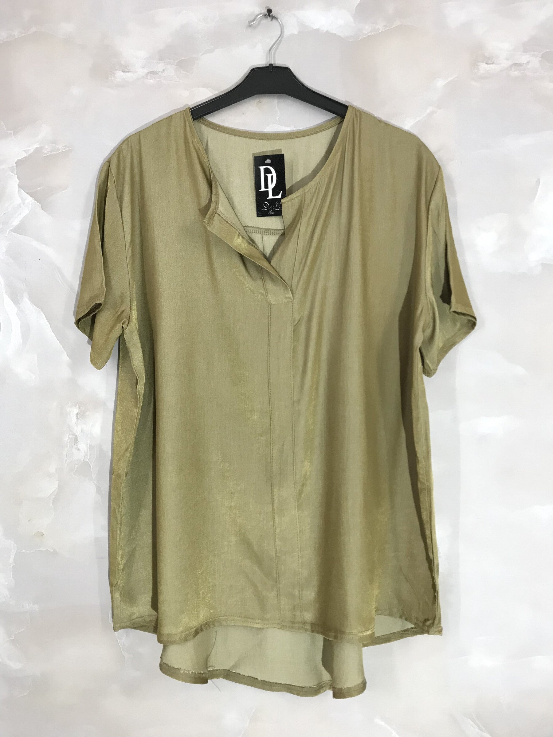 Kortärmad tunika i Lyocell T38 till T50 i Plus Size