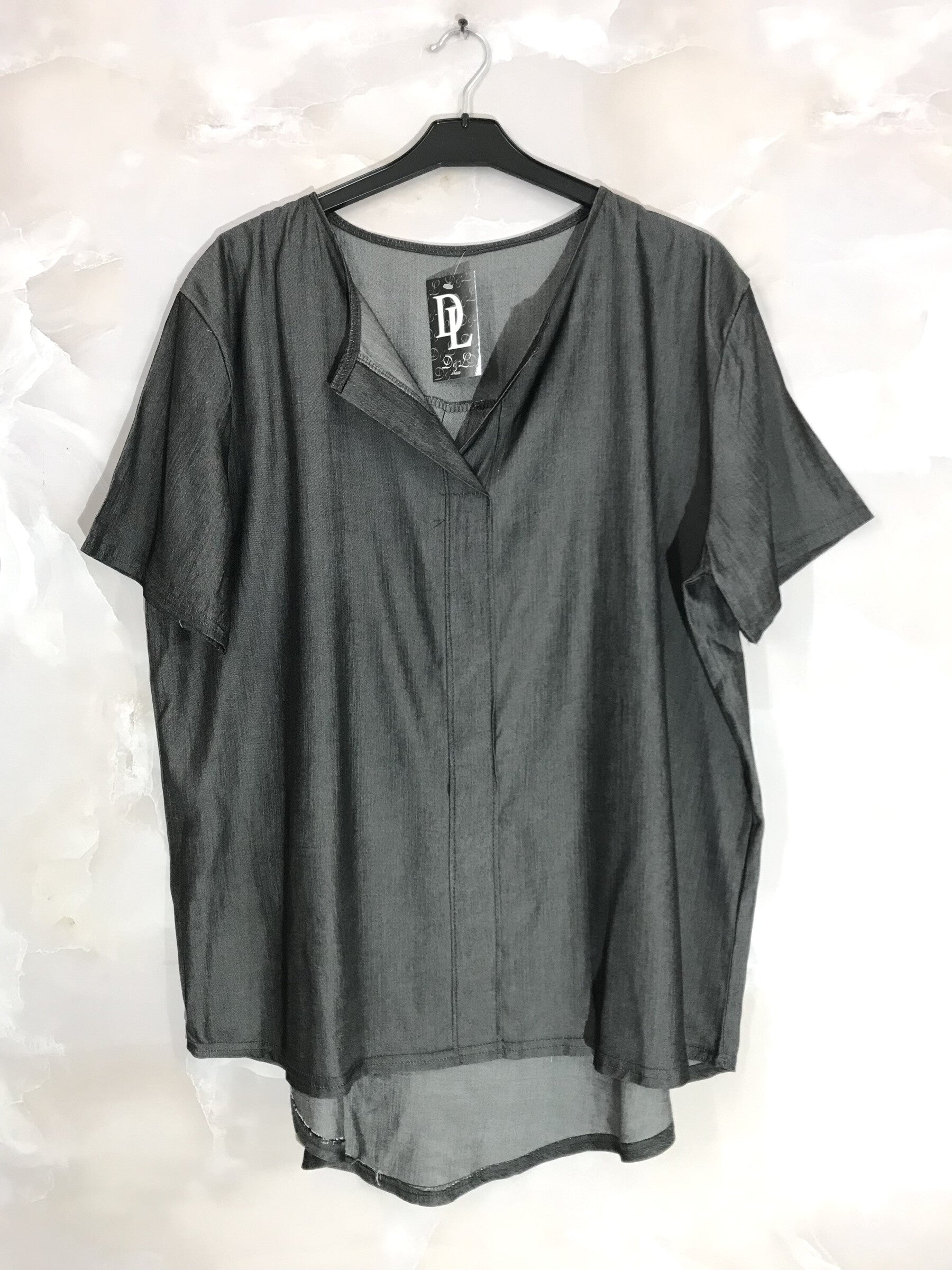 Kortärmad tunika i Lyocell T38 till T50 i Plus Size