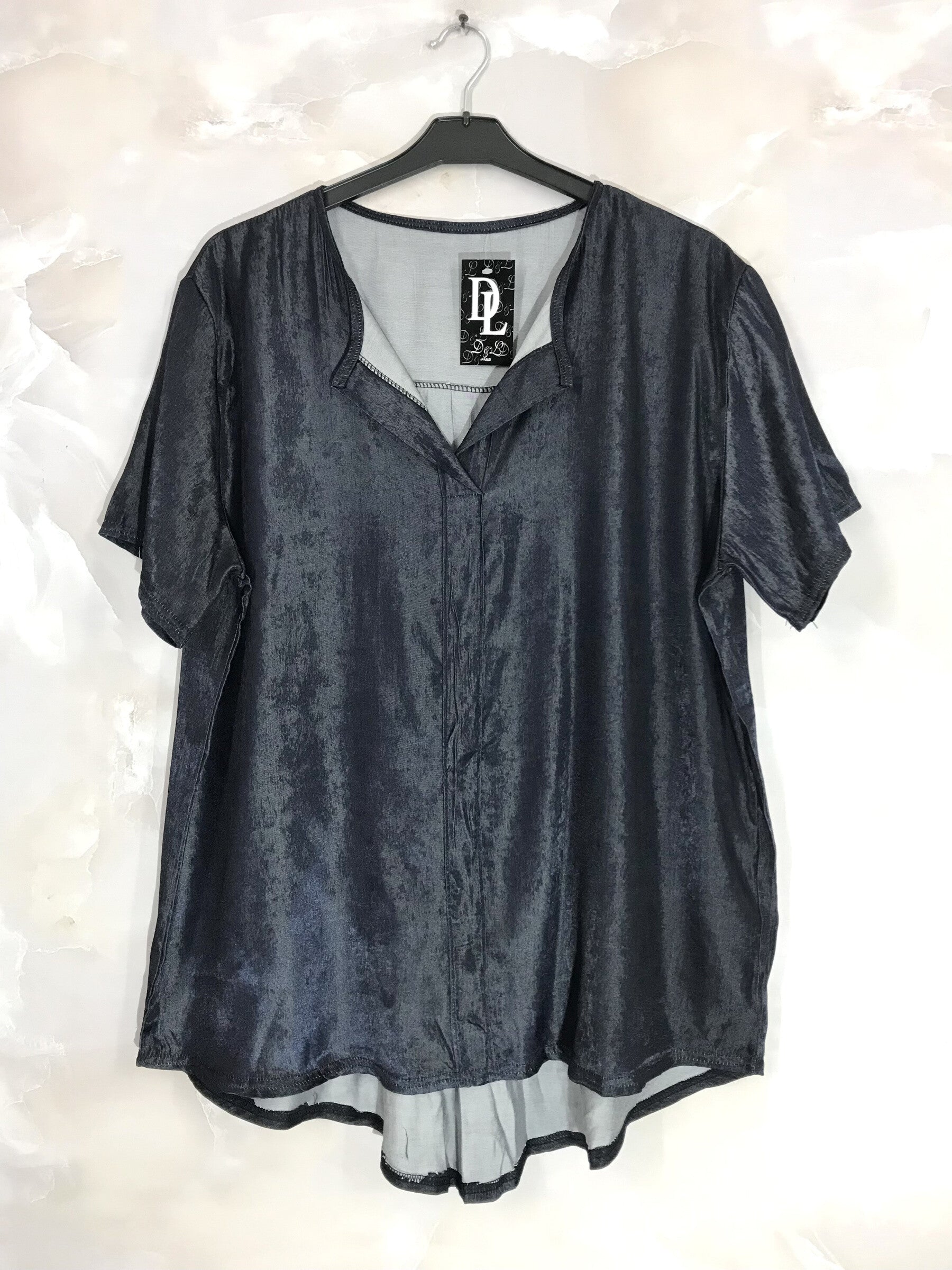 Kortärmad tunika i Lyocell T38 till T50 i Plus Size