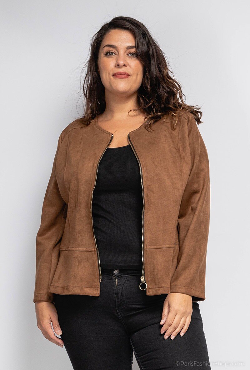 Zipped jacket i Stor Storlek