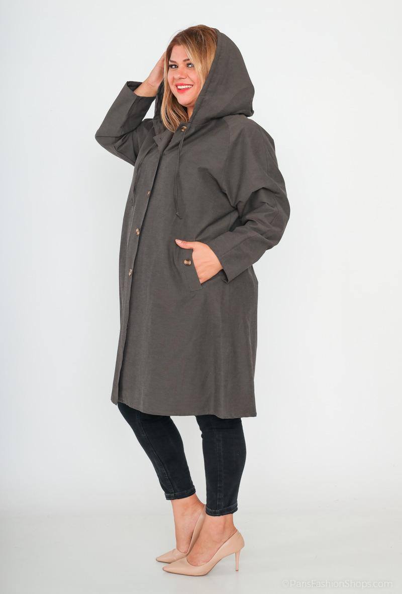 Jacka med huva i Plus Size