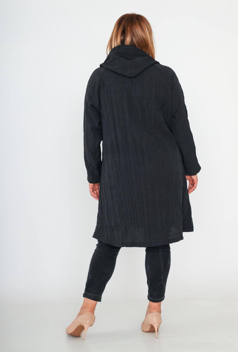 Plus Size Jacka med Huva