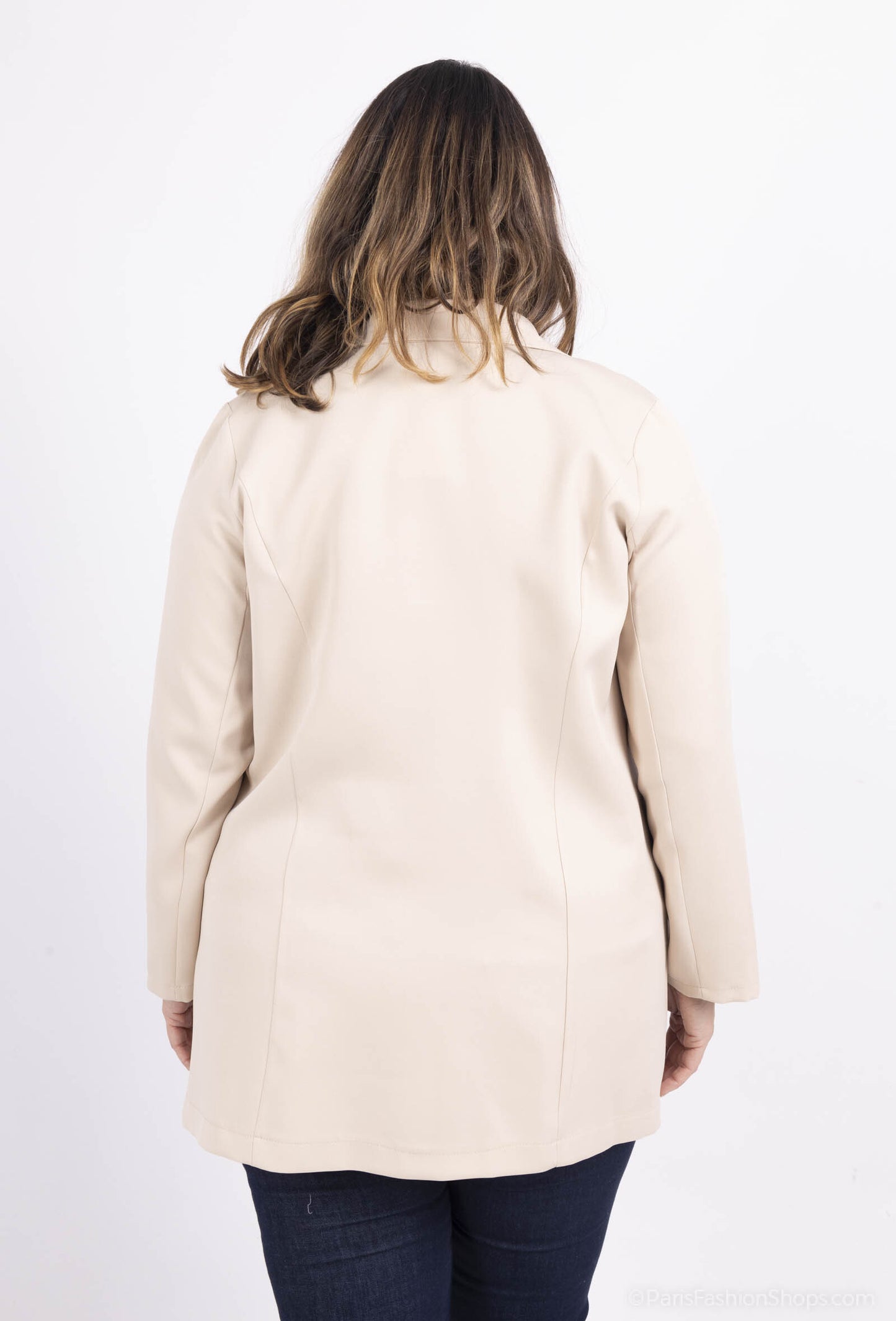 Plus Size Lång Kavaj för Kvinnor