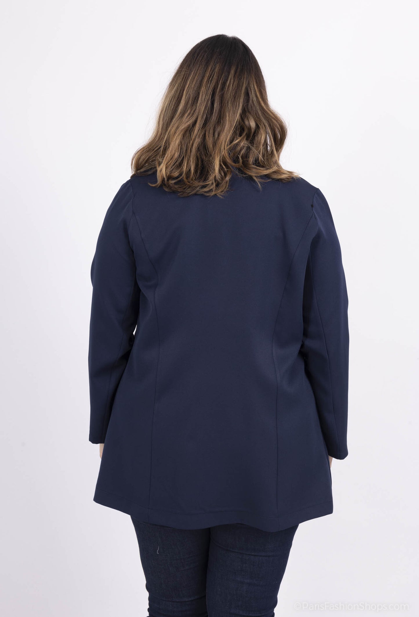 Plus Size Lång Kavaj för Kvinnor