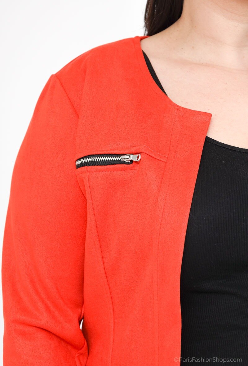 Plus Size Mocka Effekt Jacka