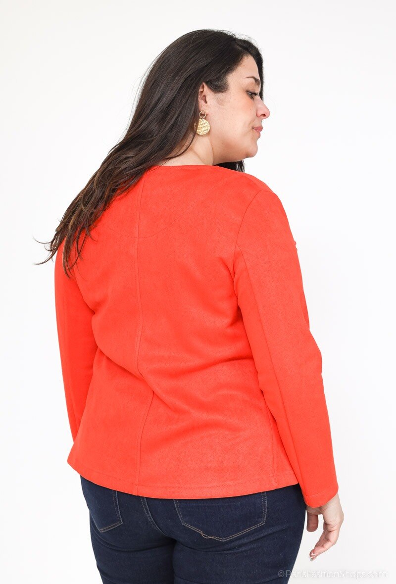 Plus Size Mocka Effekt Jacka