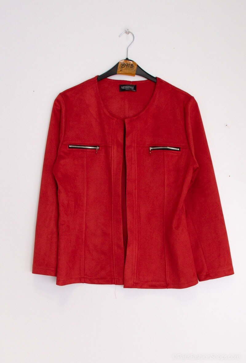 Plus Size Suede effect jacket