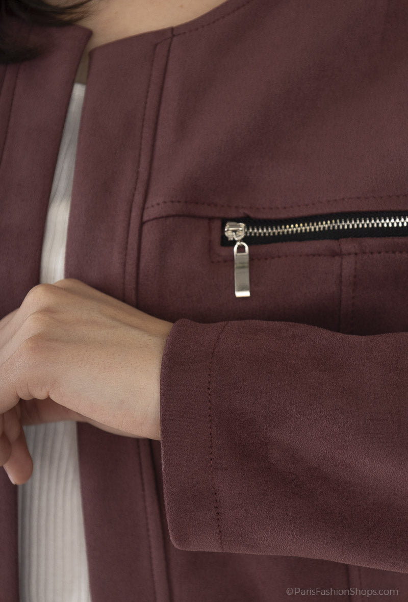 Plus Size Mocka Effekt Jacka
