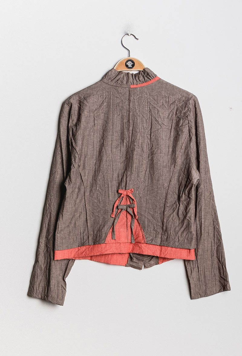 Crinkle effect jacket i Stor Storlek