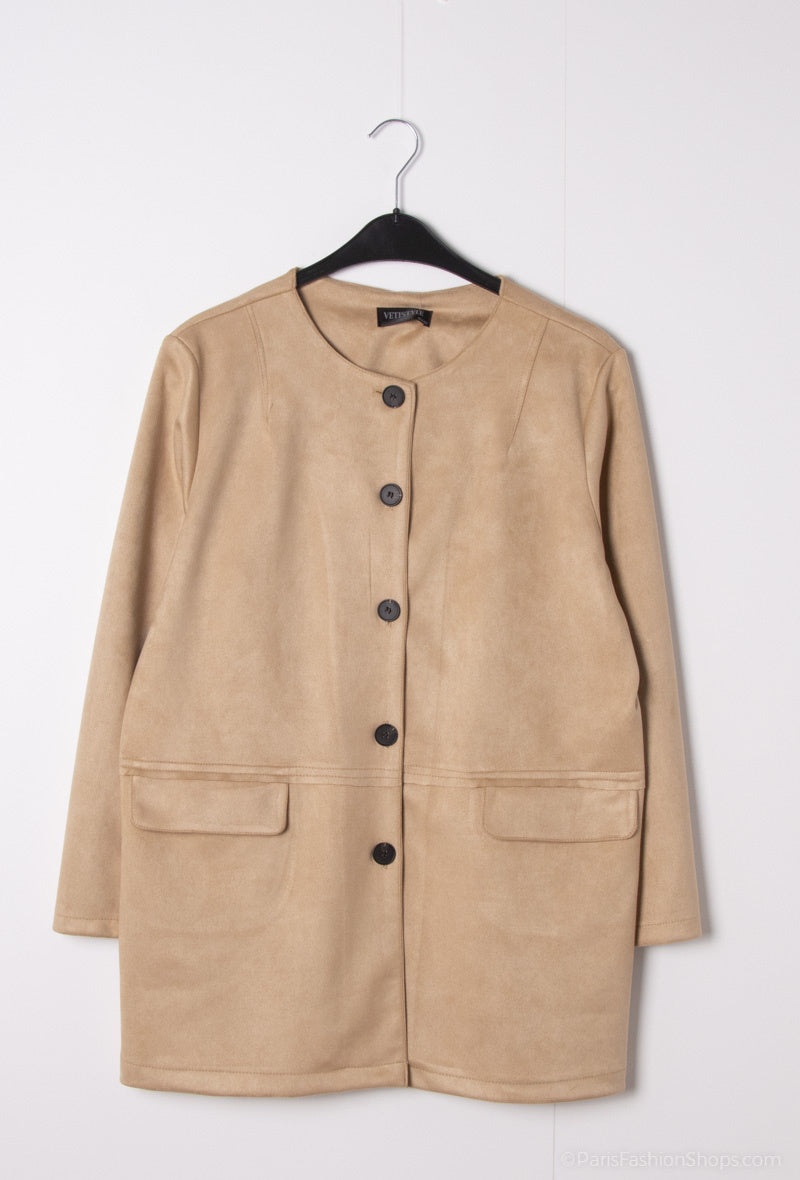 Mid-length jacka i Stor Storlek