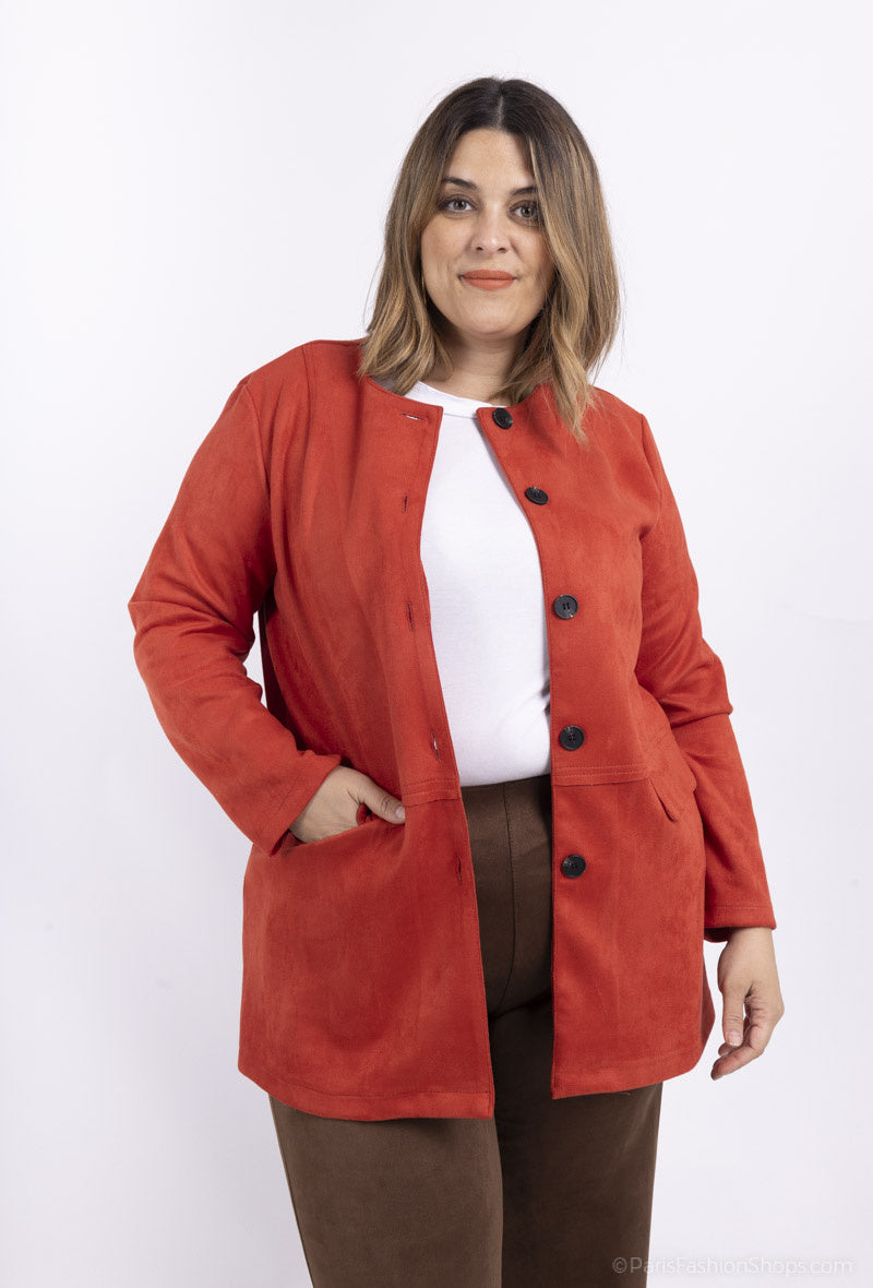 Mid-length jacket i Stor Storlek