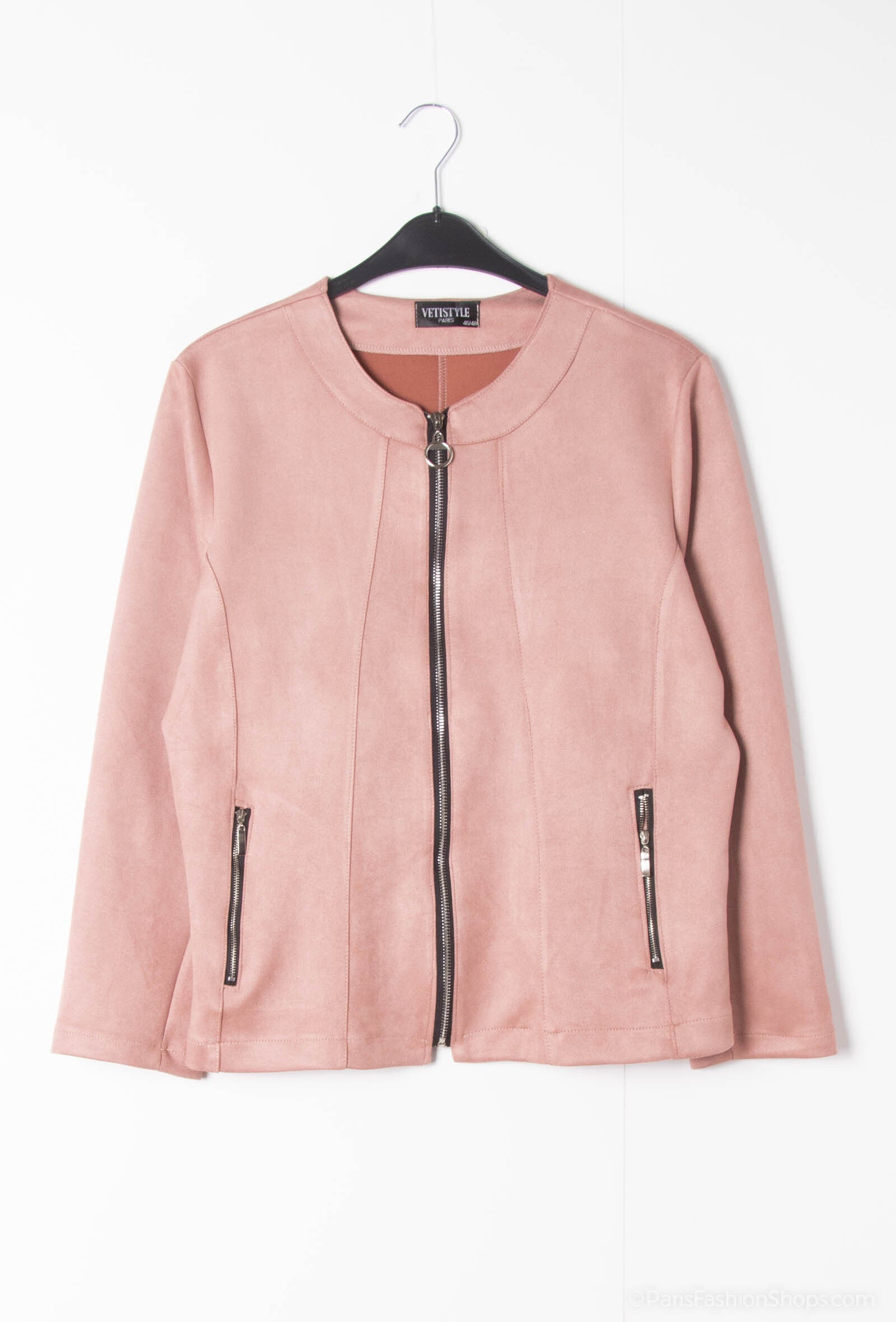 Suede jacket i Stor Storlek