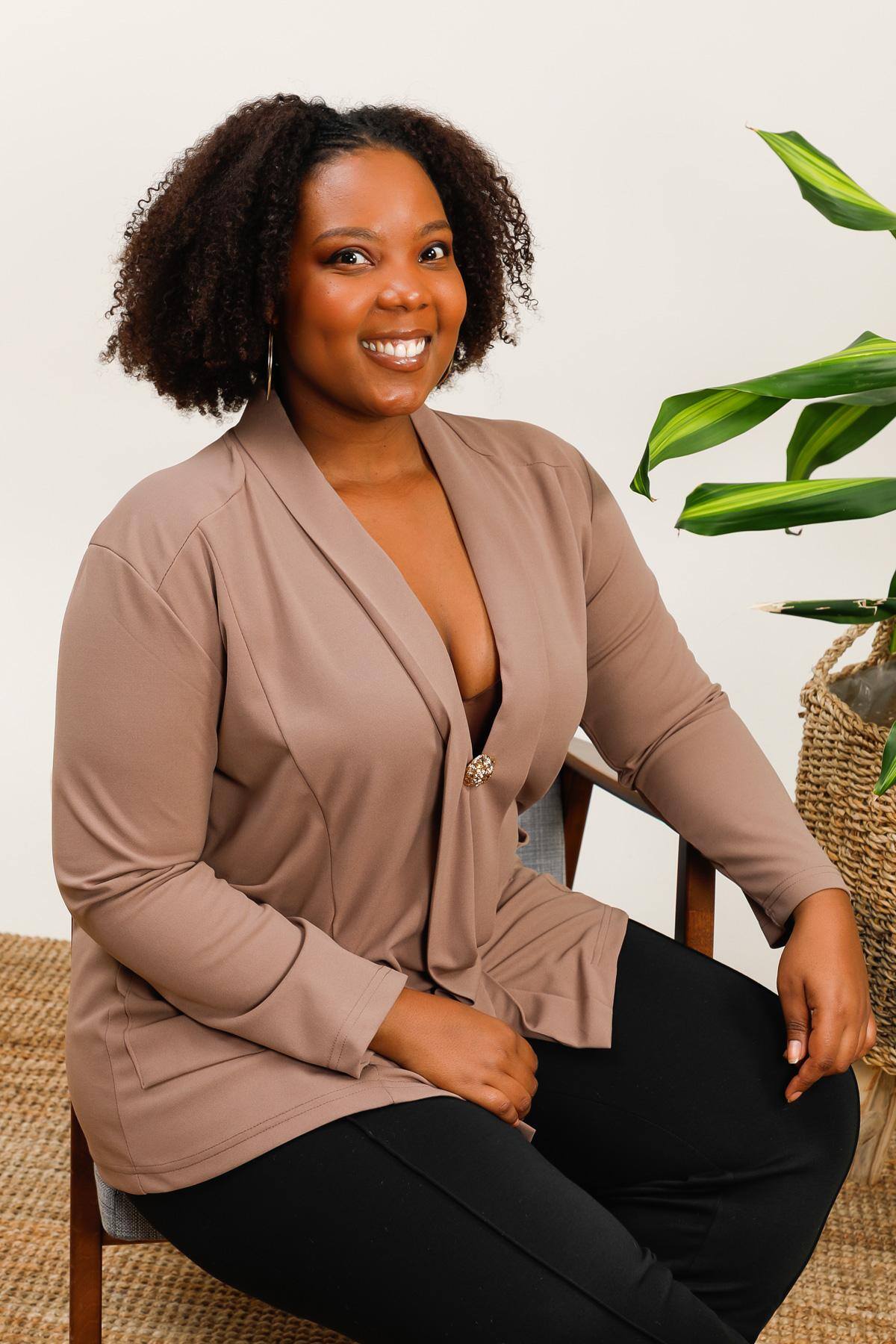 Plus size jacket i Stor Storlek