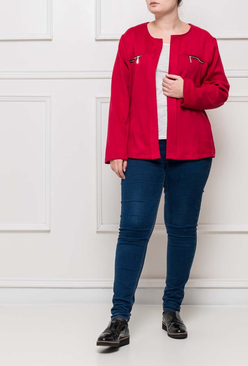 Öppen Jacka i Stor Storlek – Trendigt och Bekvämt