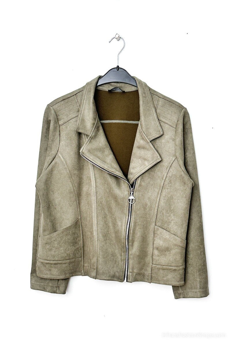 Plus Size Suede jacket