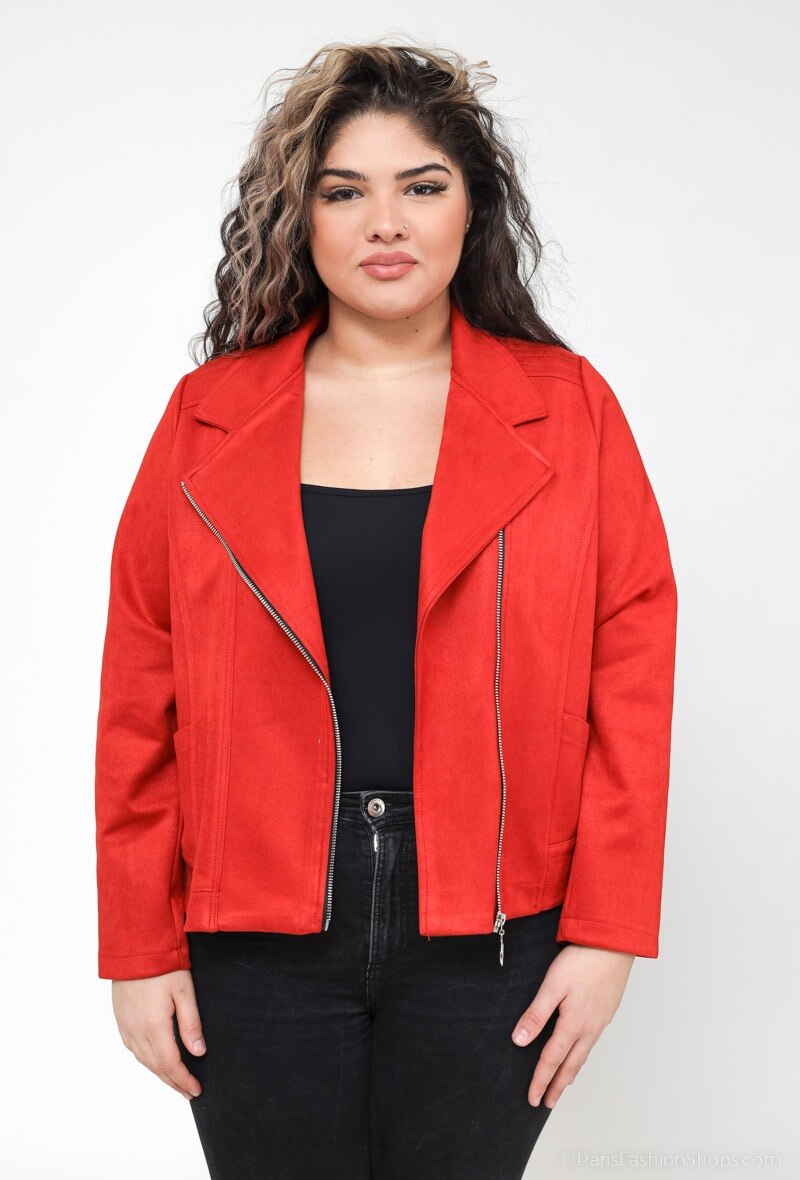 Plus Size Suede jacket