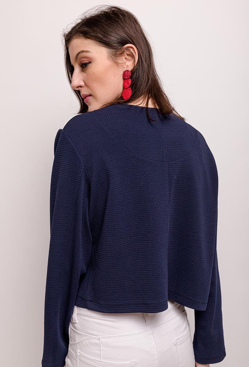 Bicolour Stretch Jacket i Stor Storlek