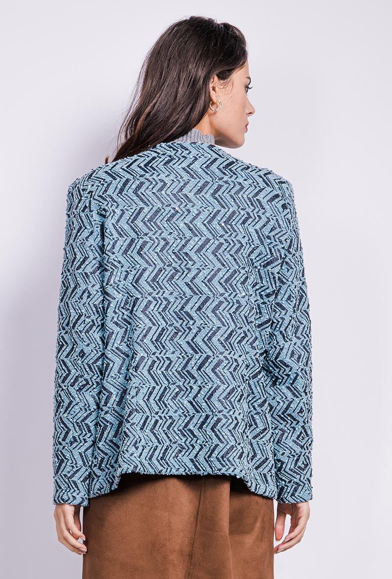 Jacket zig zag with sequins i Stor Storlek