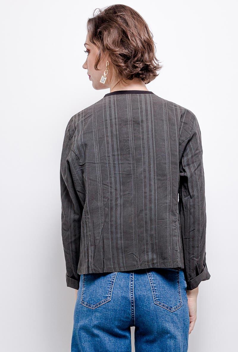 Plus Size Zipped Jacket
