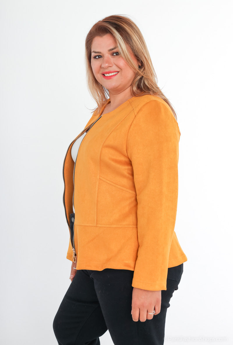 Zipped Jacket i Plus Size