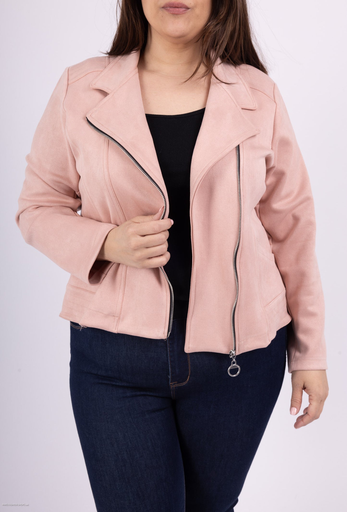 Plus Size Suede perfecto jackets
