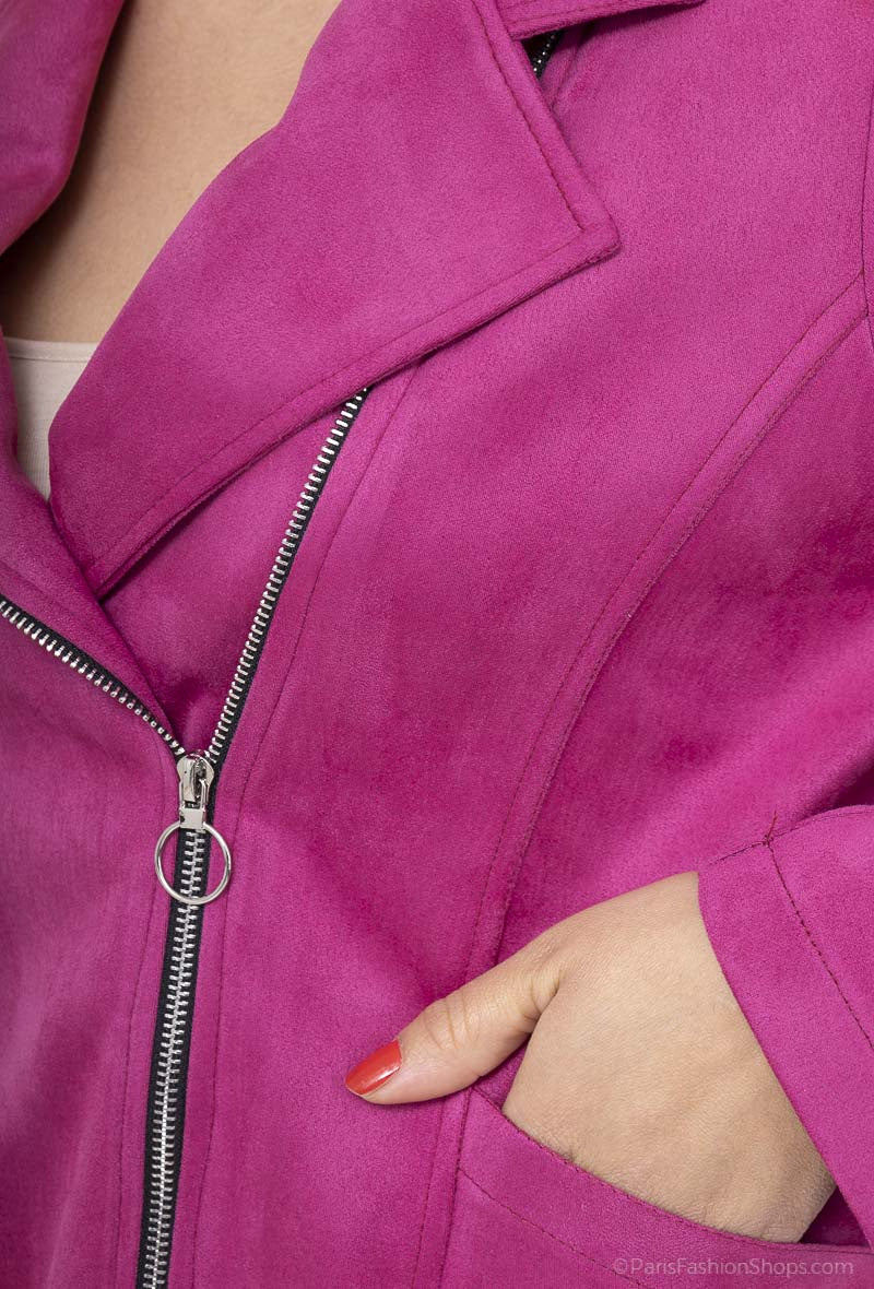 Plus Size Suede Perfecto Jackets