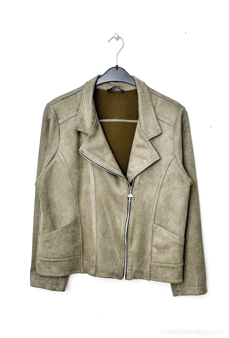 Plus Size Suede perfecto jackets