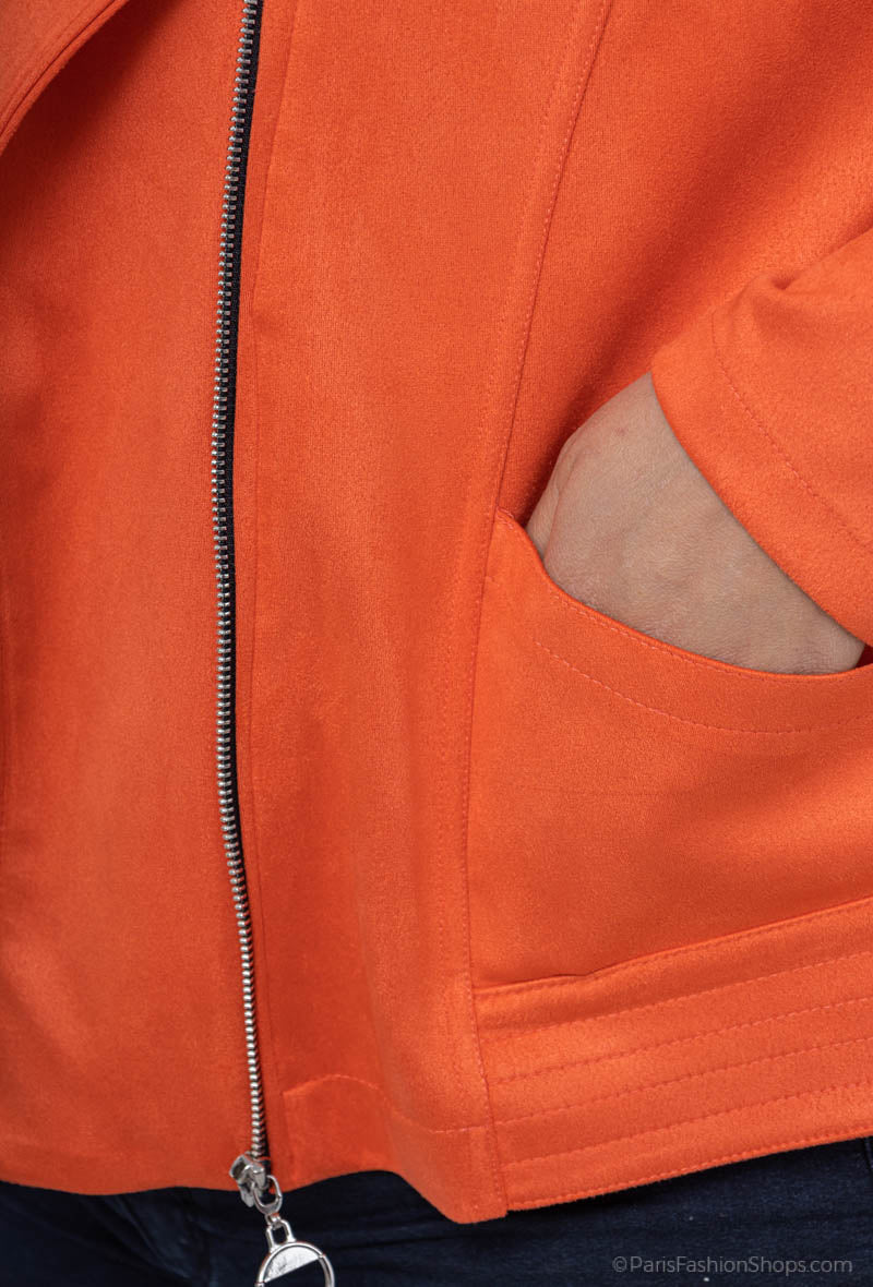 Plus Size Suede Perfecto Jackets