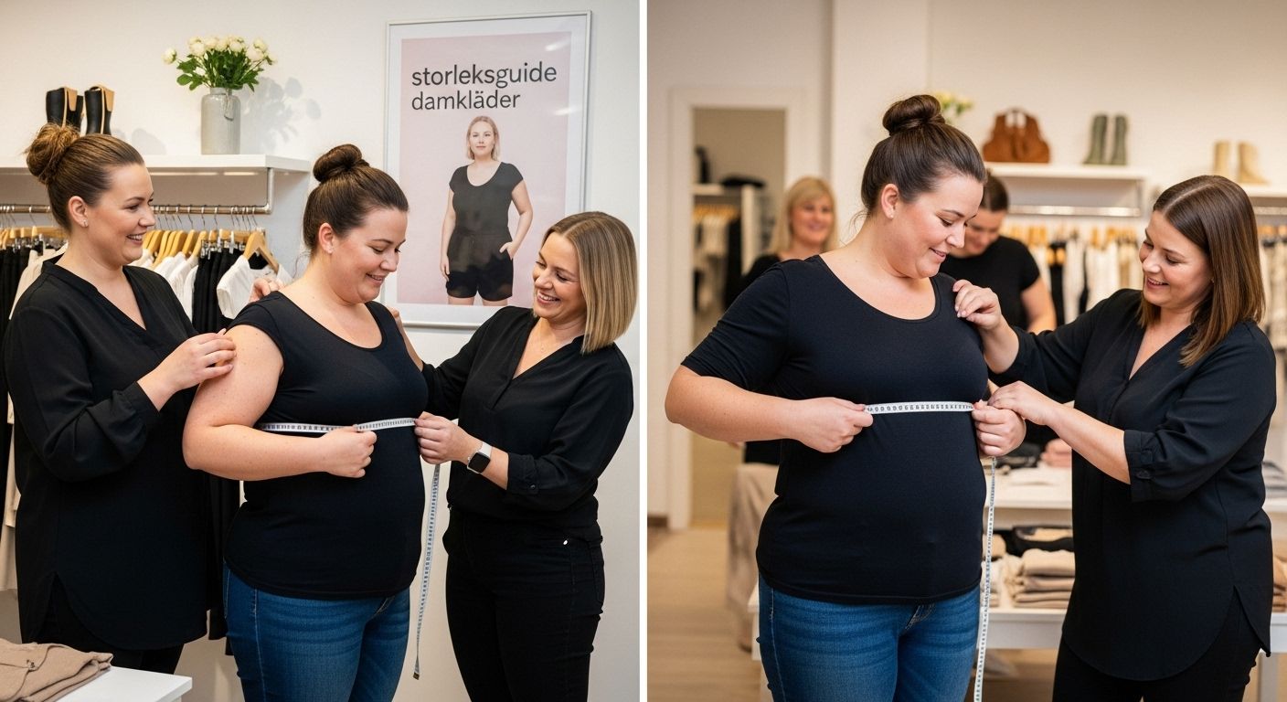 storleksguide damkläder butik
