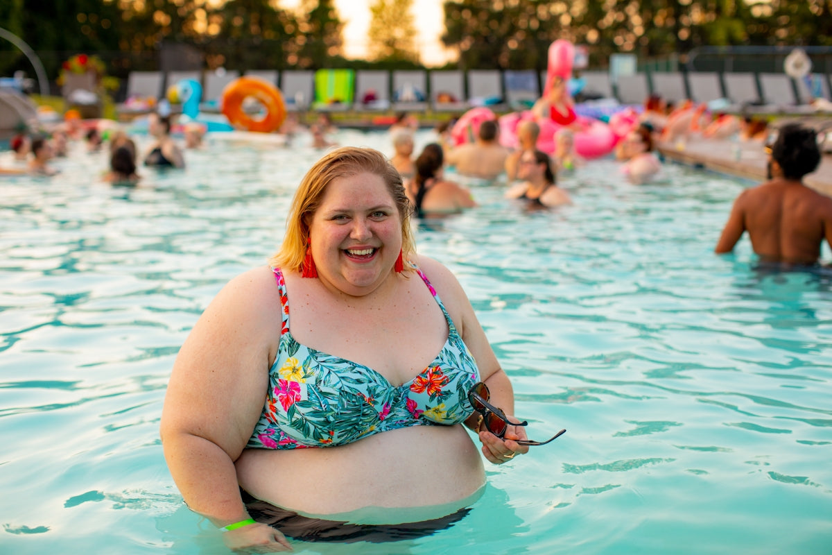 man standing in swimming pool