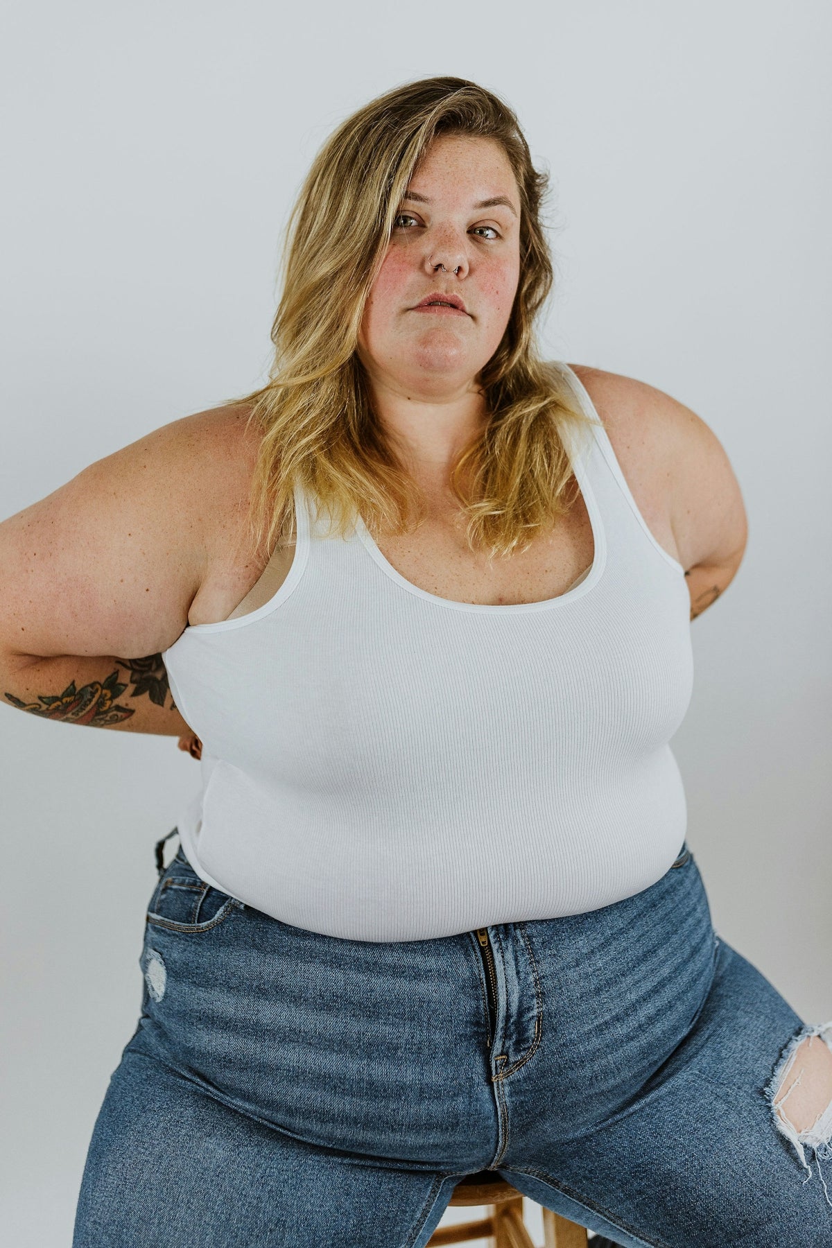 a person with long hair
