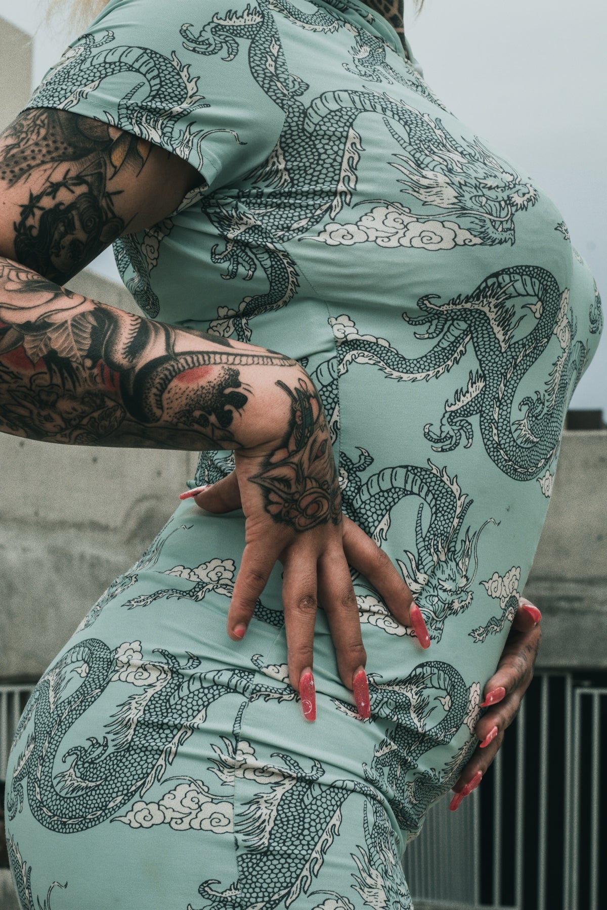 a person with tattoos on the body