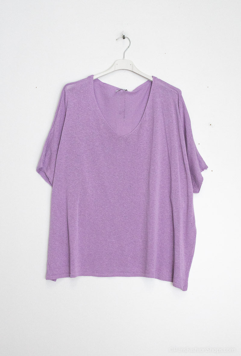 Plus Size 2470 Ren Tunika i Ren Bomull