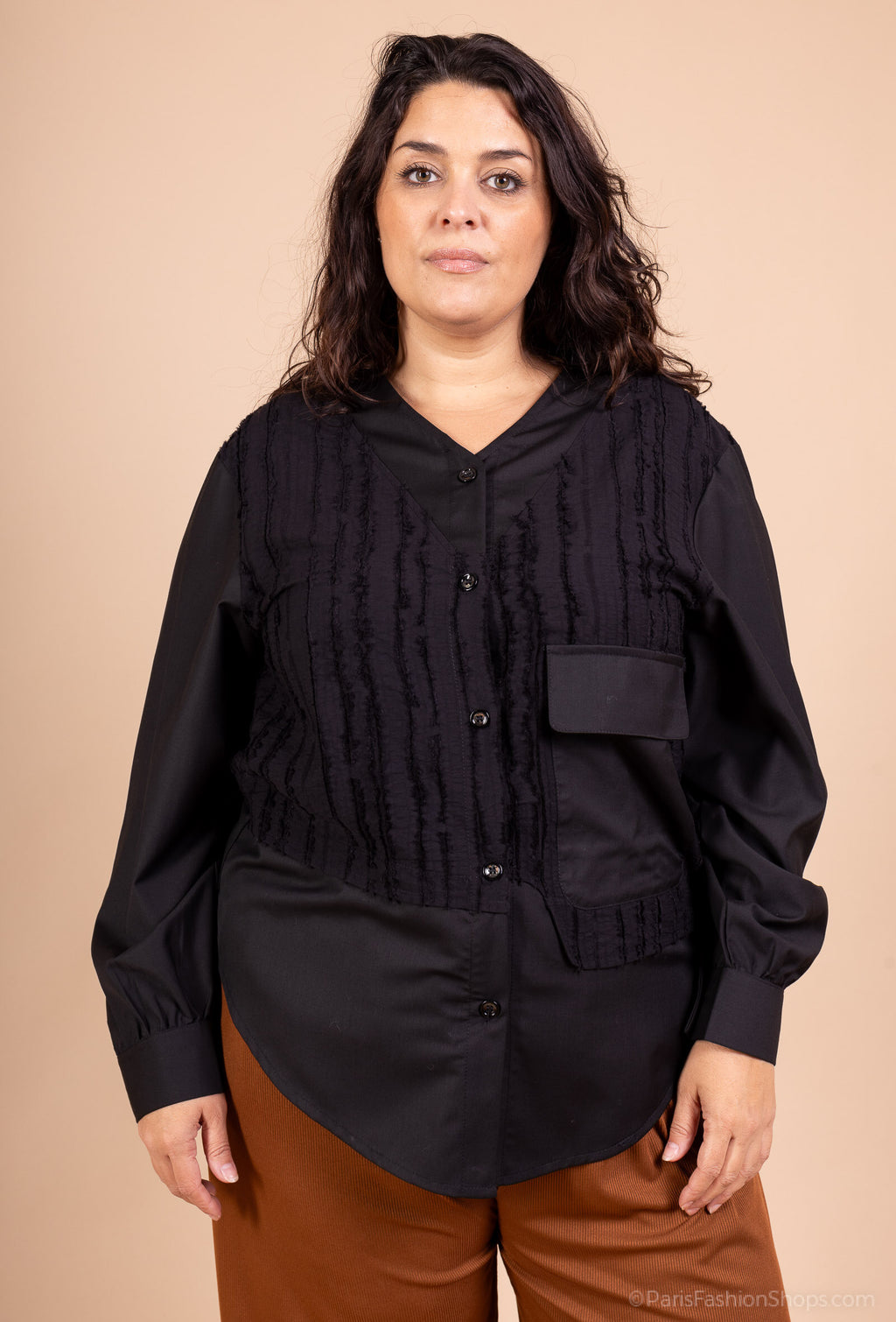 Plus size blouse i Stor Storlek