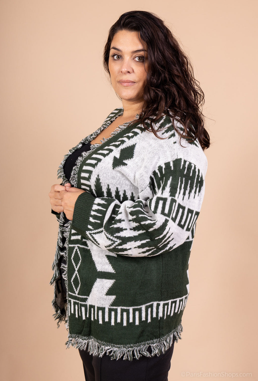 Plus Size Cardigan i Stor Storlek