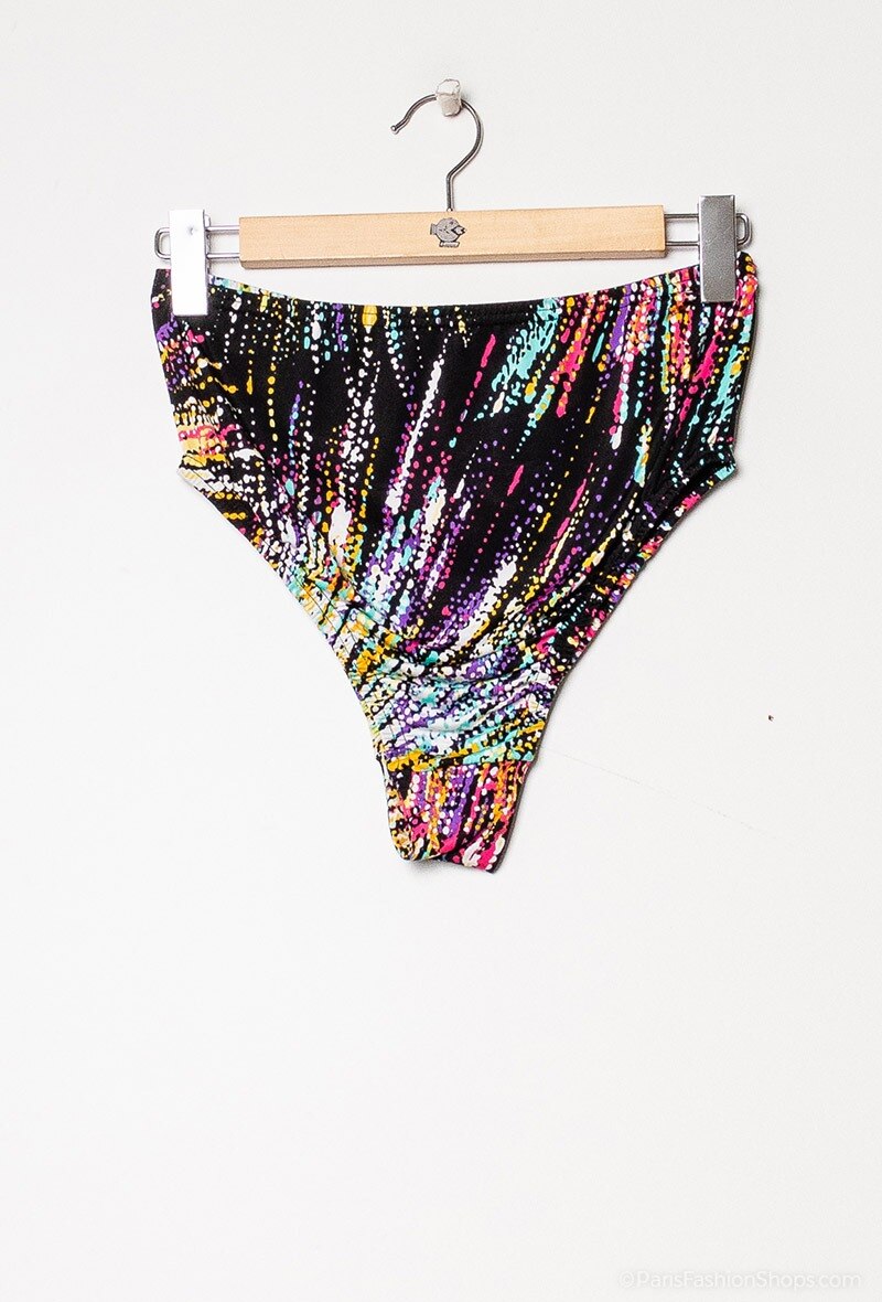 Plus Size Höga Midja Mönstrade Bikini Bottoms