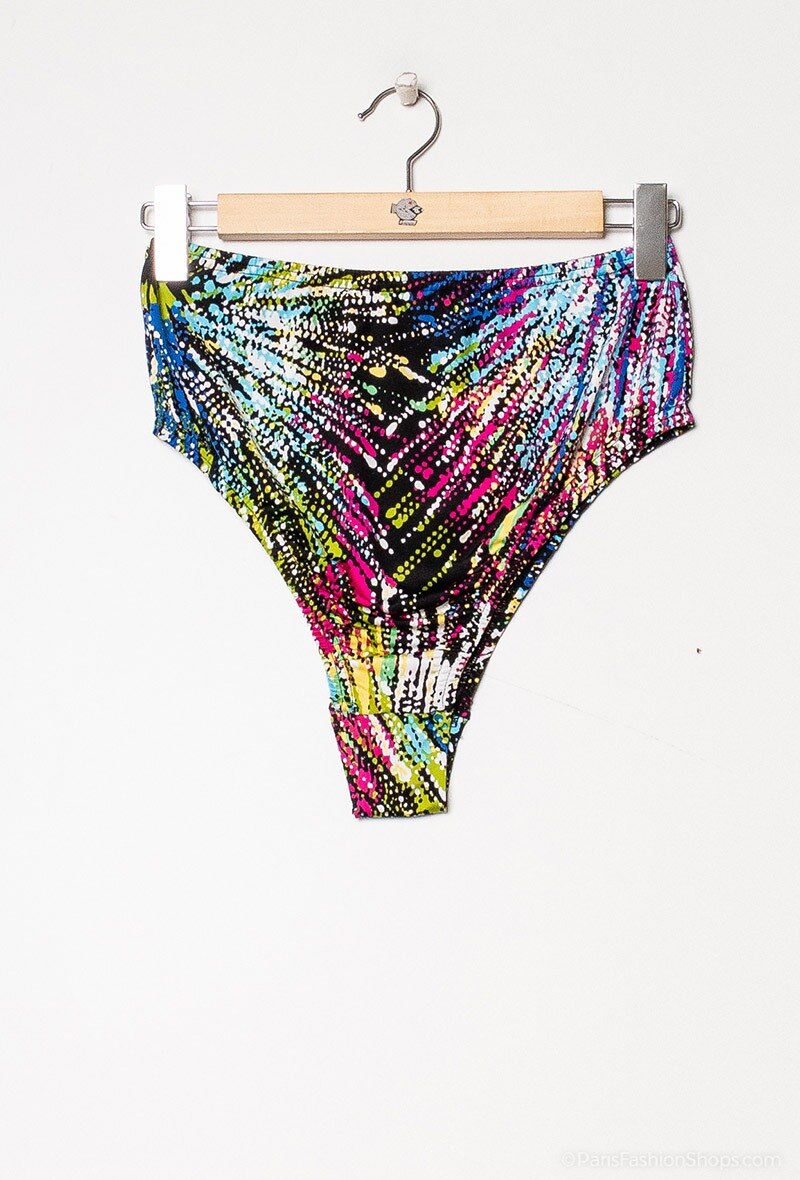 Plus Size Höga Midja Mönstrade Bikini Bottoms