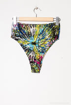 Plus Size Höga Midja Mönstrade Bikini Bottoms