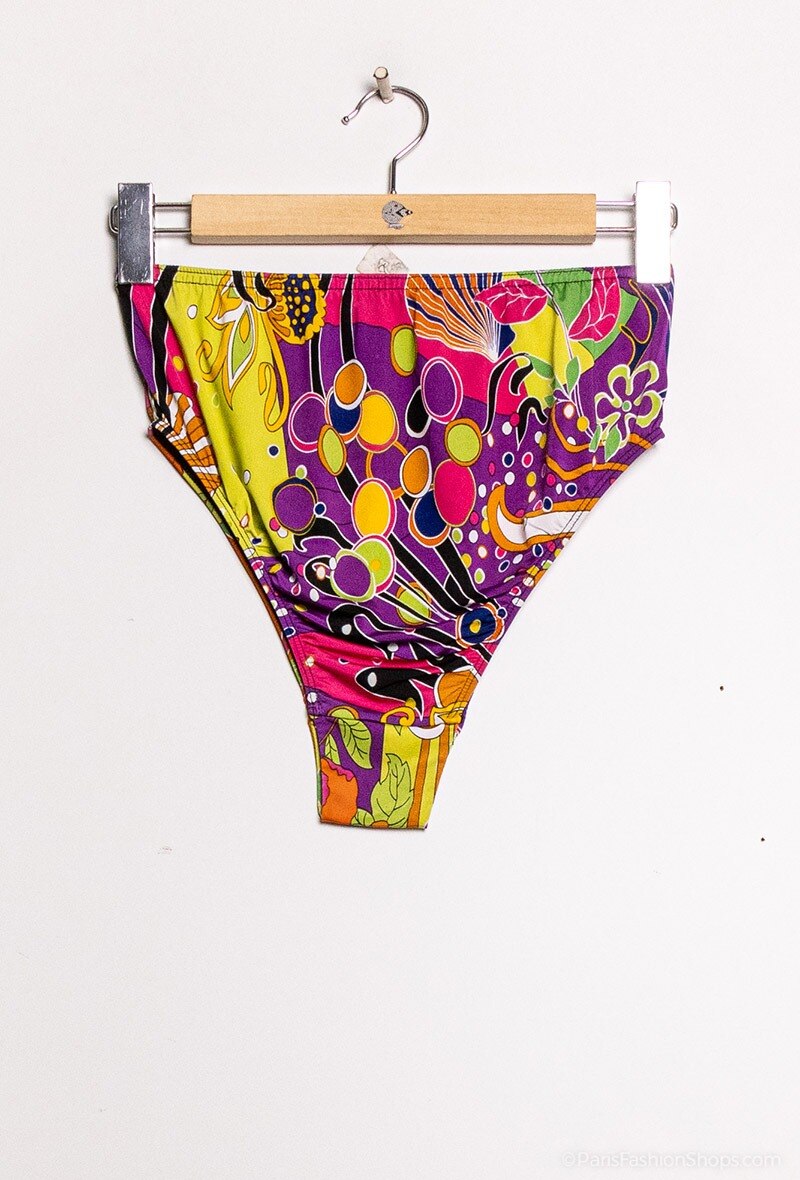 Plus Size Högmidjad Mönstrad Bikini Bottom