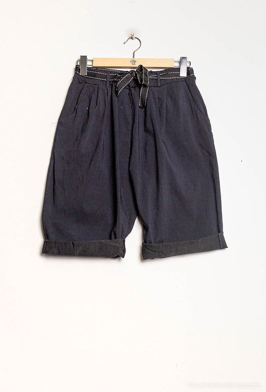 Plus Size High waisted bermuda with removable waistband