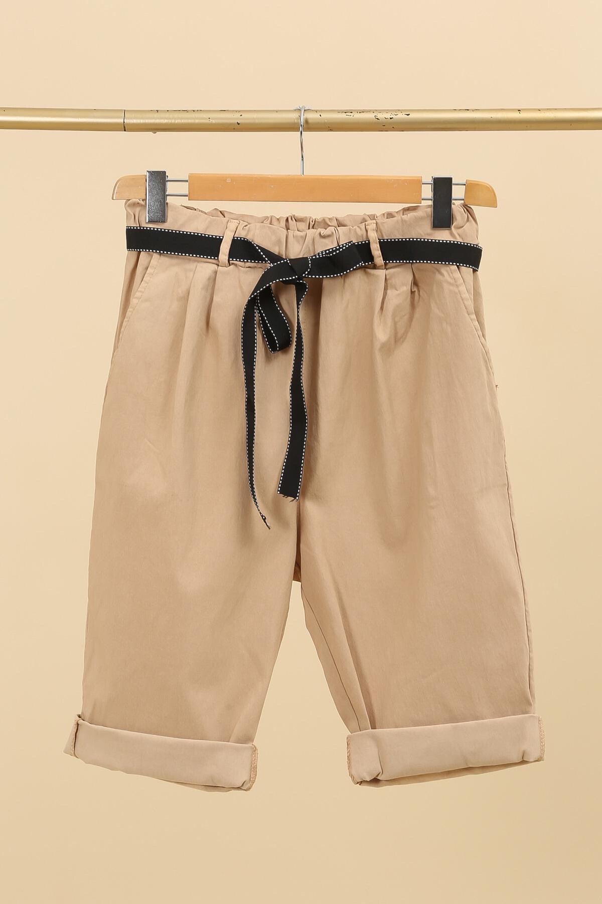Plus Size High waisted bermuda with removable waistband