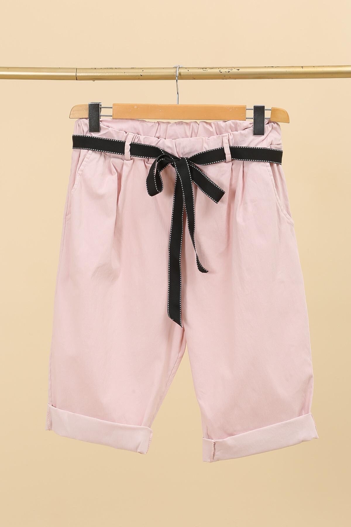 Plus Size High waisted bermuda with removable waistband