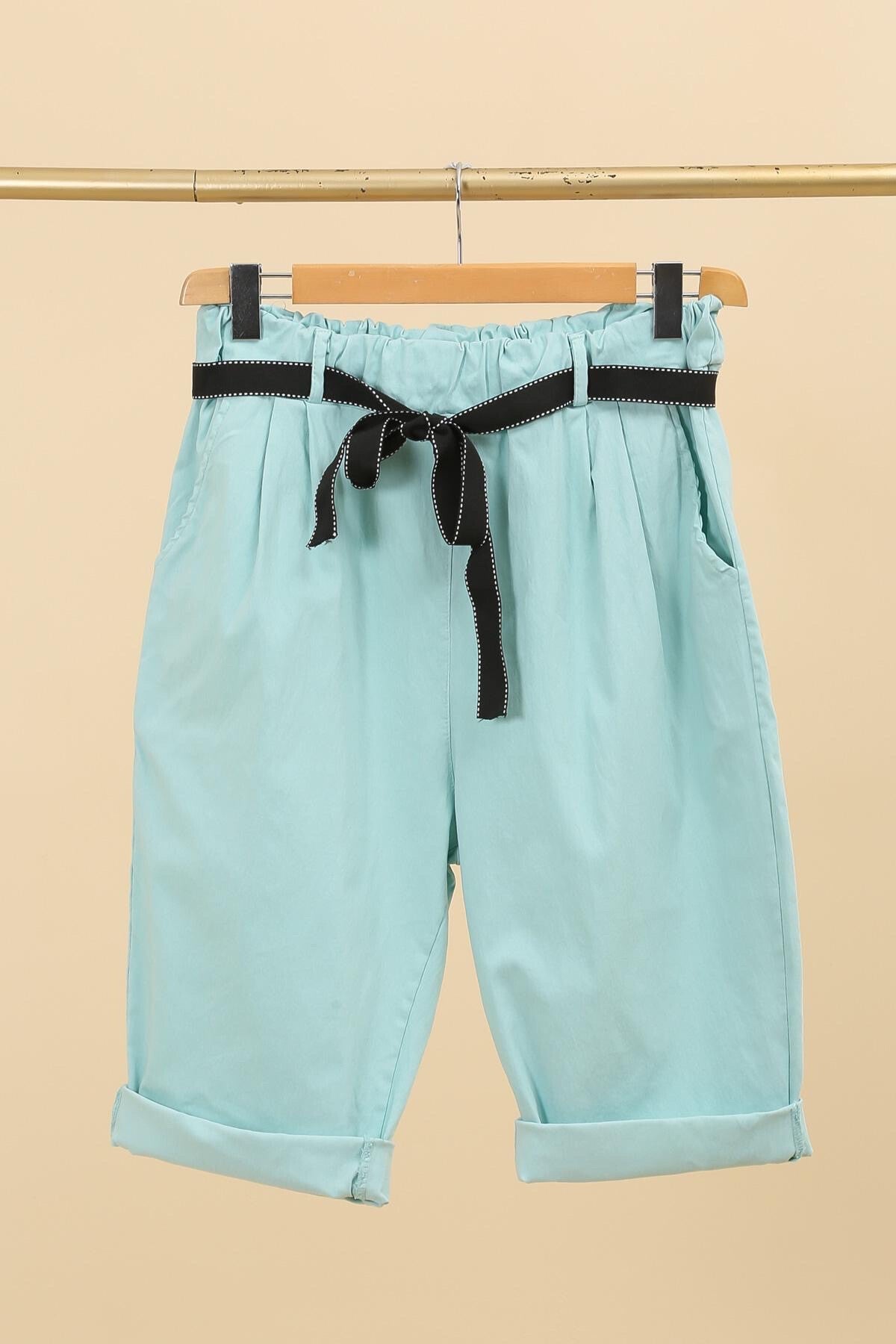 Plus Size High waisted bermuda with removable waistband