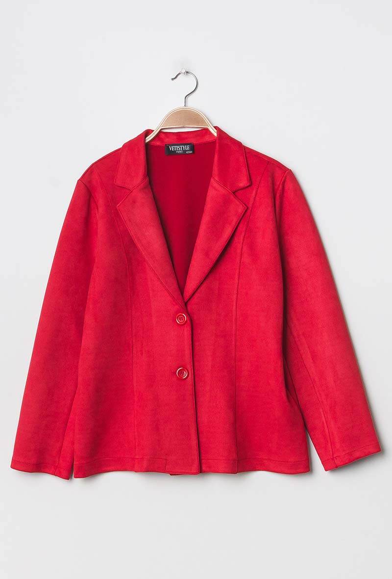 Plus Size Suede blazer