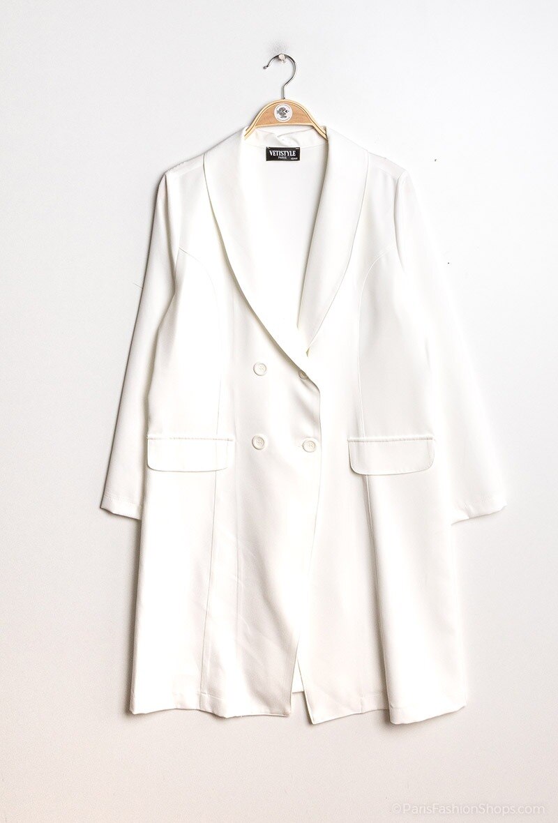 Plus Size Blazer i Lång Längd
