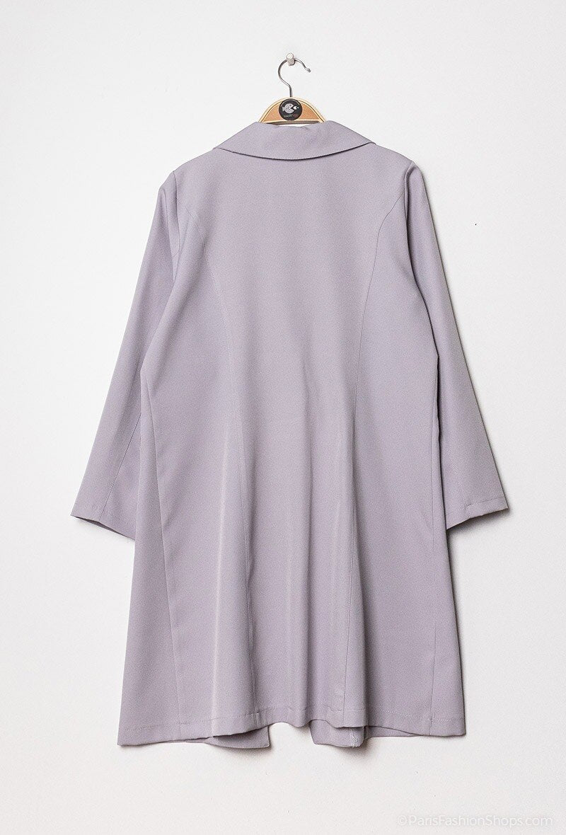 Plus Size Blazer i Lång Längd